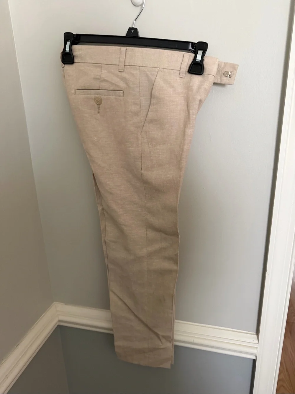 Boy’s Beige Dress Pants - Tailored Fit Size 8